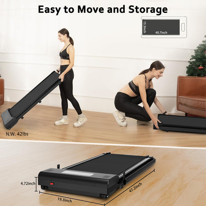 2-in-1 Portable Desktop Treadmill &amp; Walking Mat with Remote LED Display