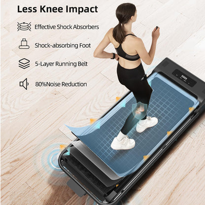 2-in-1 Portable Desktop Treadmill &amp; Walking Mat with Remote LED Display